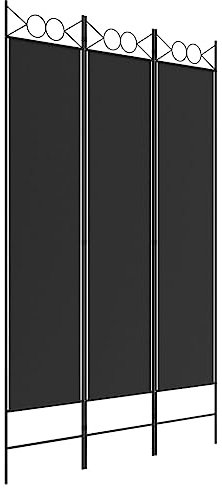 3 Teilig Raumteiler Freistehend Sichtschutzwand Raumteiler Stellwand Trennwand Sichtschutz für Büros, Balkon, Schlafzimmer, Schwarz 120x200 cm Stoff
