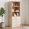 UTSRABFA Bookshelf Sideboard Würfelregal Industrial Regal Aktenregal Bücherregal mit Schubladen ALTA 60x35x142 cm Massivholz Kiefer Geeignet für Arbeitszimmer, Sammlungsraum, Schlafzimmer, Badezimmer