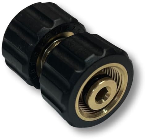 M&M Smartek Hochdruckreiniger Adapter M22x1,5 IG auf M22x1,5 IG kurz - Material: Messing mit Kunststoff-Schutz für besseren Halt - Universelle Kompatibilität