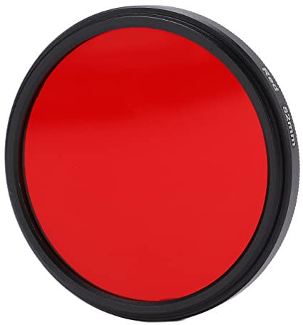 Vollroter Linsenfilter, Taschenlampe, Rot, Grün, Brille, Outdoor, Farbwechsel, LED-Scheibenfilter, Vollroter Farbfilter, Optisches Glas für Nikon-Kameraobjektiv (52mm)