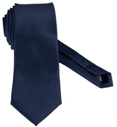 Cravate Homme Élégante en Soie - Bleu Marine, Noire, Fine, Slim - Pour Mariage et Cadeau - Femme, Perverse