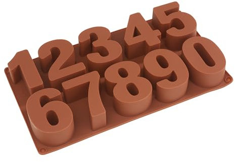 CREARTEC Silikon Gießform 1-0, Zahlenform, 5,6cm, flexible Form, DIY Gießen, Resin, Seife, Beton, Basteln, Backform, langlebig, wiederverwendbar, leicht zu entformen