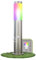 linovum BOSEA-B Standleuchte außen mit Bewegungsmelder & Dämmerungssensor & E27 WiFi Birne RGB+W - Edelstahl Pfostenleuchte 50cm IP44