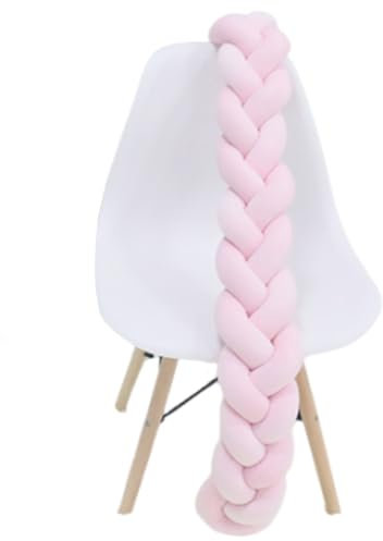 OUHENYUAN Bettschlange Geflochten, Bettschlange, Kantenschutz Bettumrandung Knotenkissen, Seitenschläferkissen, Bettschlange Baby, Zierkissen Stillkissen,A09,4M