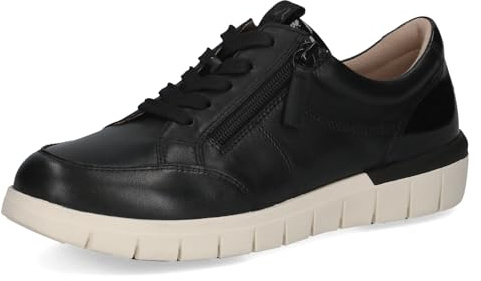 CAPRICE Comfort Damen Sneaker flach aus Leder Mehrweite H