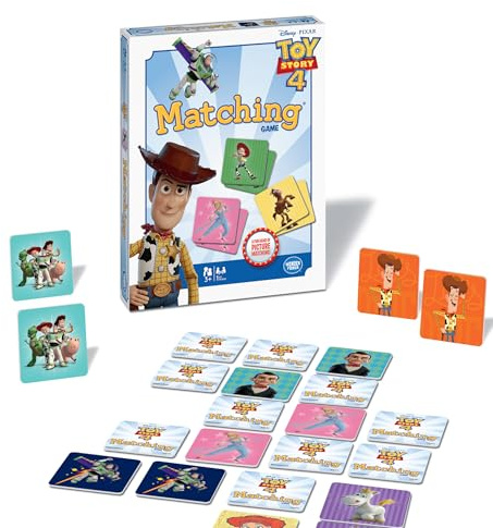 Wonder Forge Toy Story 4 Matching Game | Build Focus and Memory with Woody, Buzz, and Beloved Pixar Characters | Fun and Engaging Activity for Kids Ages 3+