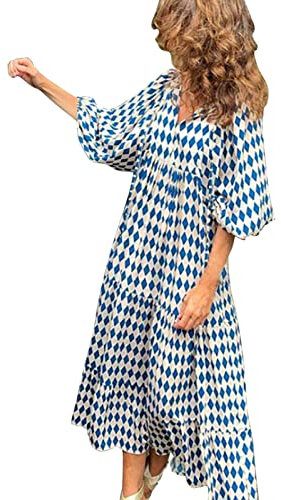 Xiaojiu Robe Noir Et Doree,Femme Ete Manche Longue Femme Enceinte Tenue Chic De Soiree Pas Cher Mariage Invité Africaine(41Bleu,5XL)