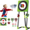 Jeu de lancer de haches pour le jardin, jeu de fléchettes et de haches avec 2 haches, 2 fléchettes à six pointes et 2 fléchettes, idéal pour les fêtes dans le jardin, les jeux de jardin et les moments
