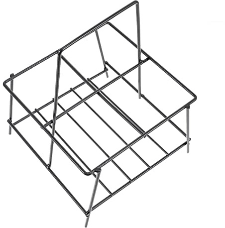 GRIRIW Handheld Iron Craft Beer Bottle Carrier Rack Portable Milk Bottle Storage Shelf Multi-functional Beverage Organizer for Home Outdoor Use