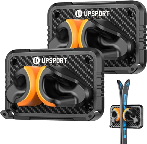 UPSPORT 2 Pack Ski Aufbewahrungsregal Snowboard Wandhalterung für Garage Skihalterung Snowboardhalterung Wandregal System Universalhalterung für Heim und Garagenlagerung Organizer