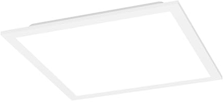 Eglo Connect.z Smart Home LED Panel Moradillo-Z, 30x30 cm | ZigBee ceiling light fixture, matte, app & Alexa control, warm to cool white, RGB, dimmable, white flush mount lamp