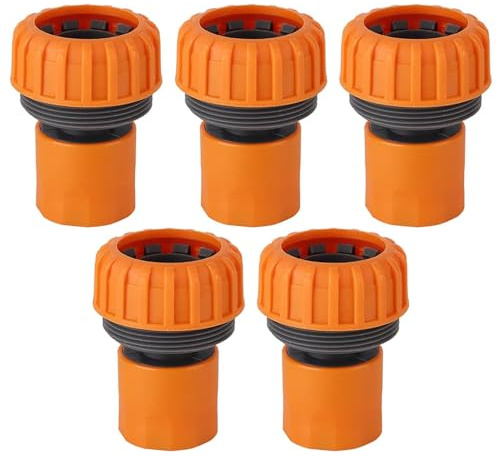 Xyntor 1 Inch Hose Connector 5 Pack | Quick Connect Washer Sprayer Coupler | Leak - Proof Garden Hose Fittings for Nozzle/Faucet/Sprinkler | Sturdy PP Material, Substance Withstanding