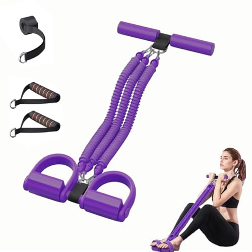 Expander Fitness aus Latex für 3 Tubes Elastische, Bauchtrainer Multifunktionale Sportgerät, Expander Sit Up Trainingsgeräte, Bauchtrainer für Zuhause Krafttraining
