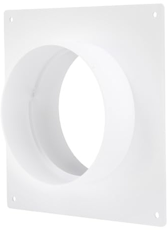 Easy Act PVC Montageflansch Ø 125 mm, stabiler Wandanschluss für Rundrohre in Lüftungs- und Abluftsystemen