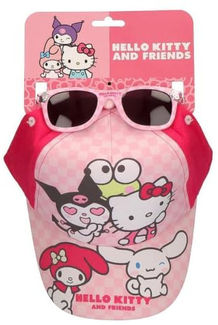 Hello Kitty Hut und Sonnenbrille für Jungen und Mädchen – offiziell lizenziertes Cap- und Sonnenbrillen-Set für Sommer, Strand und den täglichen Gebrauch