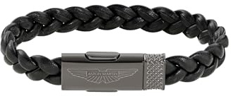 Aston Martin Herren Armband Lederband schwarz Edelstahl AML Thrill MJITS6BM1