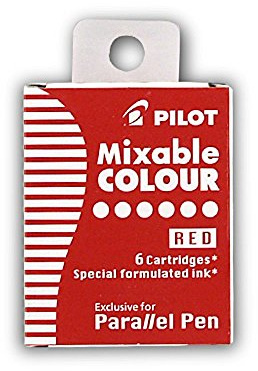 Pilot Parallel Pen Refill Red 6 Pack