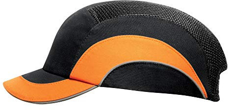 JSP Hardcap A1+ 5 cm Short Peak - Black/Hi-Vis Orange (ABS000-00N-500)