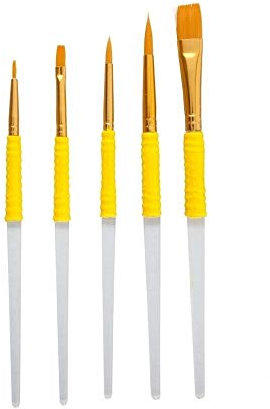 PME CB1007 Craft Brushes, Nylon, Yellow, Standard