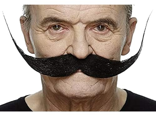 Mustaches Selbstklebender Grandpa's Gefälschter Schnurrbart, Neuheit, Falsche Gesichtsbehaarung, Kostümzubehör für Erwachsene