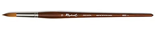 Raphael Precision 8900 Long Handle Brush, Round, 16, Natural