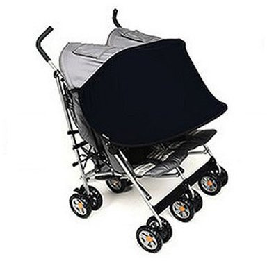 Manito Sun Shade for Twin Stroller (Black)