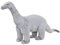 vidaXL Plüschtier Dinosaurier Brachiosaurus grau XXL