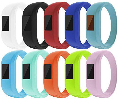 ZSZCXD Ersatz-Armband für Garmin Vivofit Jr/Vivofit Jr.2, weiches Silikon, für Garmin Vivofit Jr/Vivofit Jr.2, klein und groß (für Kinder), 8Pcs, Large: 6.6