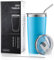 Sivaphe Stainless Steel Travel Tumbler with Straw and Lids, Insulated Coffee Cup Double Wall Vacuum for Men Women, 550ML/20OZ, Blue