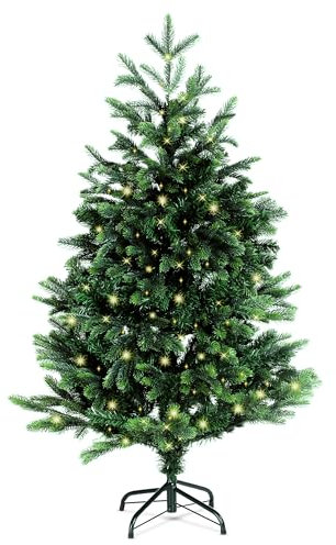 Gartenpirat Künstlicher Weihnachtsbaum BonTree Tanne 120 cm mit Beleuchtung 110 LED warmweiß Christbaum künstlich