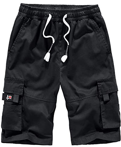 iCKER Mens Cargo Shorts Summer Elastic Multi Pocket Combat Work Shorts | Cotton,for leisure life,outdoor sports,walking,Straight leg