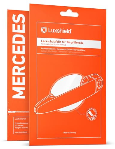 Luxshield Auto Türgriff Schutzfolie Griffmulde für Mercedes Benz GLC 1 (I) X253 I 2015-2022 - Kratzschutz, Lackschutzfolie - Transparent glänzend