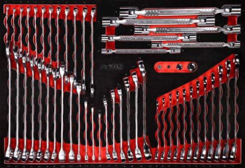 KS Tools 811.0053 Schraubenschlüssel-Satz in Schaumstoffeinlage, 53-tlg