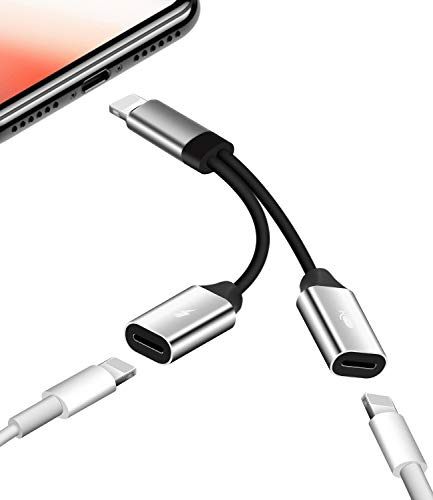 for Apple MFI Certified Headphone Adapter Lightning to Audio Jack Charger Extender Earphone Charging Splitter Compatible with iPhone 11 12 pro max xs xr x se2 7 8plus for iPad Air Cord Cable Converter