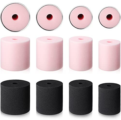 Honoson 4 Sizes 8 Pieces Cup Turner Foam Tumbler Inserts for 1/2 Inch PVC Pipe Foam Inserts Accessories Fit 10 oz to 40 oz All Tumblers(Black and Pink)