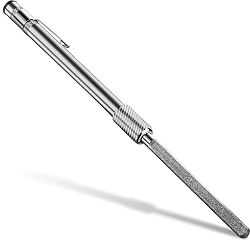 Honoson Diamond Glass File Crystal Repair File Metal Grit Tool Cemented Carbide Metal Grit Tools Crystal Glass Diamond Repair(1 Piece)