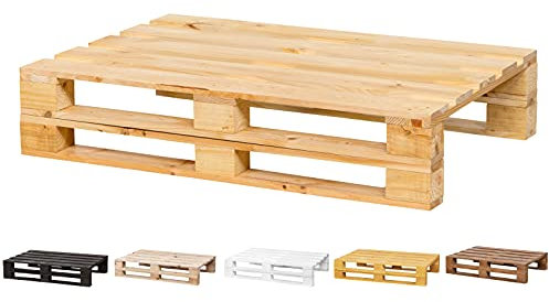 Bank für Paletten, geschliffen und gebürstet - Innen/Außenbereich, Sessel für Terrasse, 120 cm x 60 cm, Kiefernholz