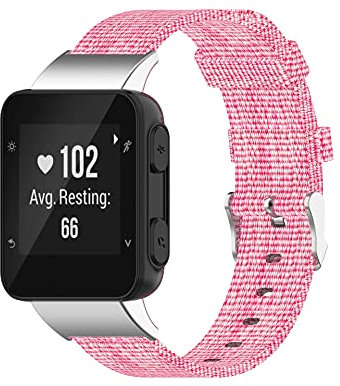 TopTen Ersatz-Armband aus Nylon, kompatibel mit Garmin Forerunner 30/35/35J (Pink)