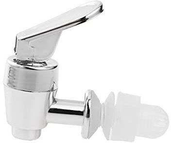 YOOJIA 2 Stück Kunststoff Zapfhahn Auslaufhahn Getränkespender Bierfass Weinfass Saftspender Ersatz Wasserhahn (17mm) B Silber B Einheitsgröße