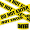 Daucin DO NOT ENTER Tape, Yellow Warning Tape Self-adhesive Barricade Safety Tapes with Bold Black Font Text, Maximum Readability for Halloween Decorations Workplace Danger Areas - 25 M x 4.8 CM