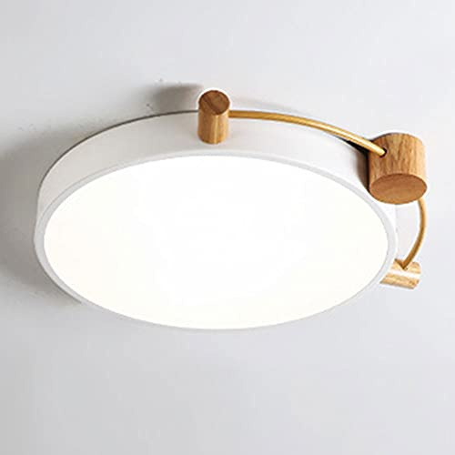 CSSYKV Plafonnier LED Plafonnier À Encastrer LED Rond Blanc Froid Plafonnier Moderne Ultra Fin en Bois De Couleur Macaron Japonais Créatif Panneau Lumineux De Chambre À Coucher À Économie D'énergie