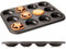 Wrenbury Mince Pie Baking Tray 12 Cup Shallow - Jam Tart Baking Tins - Commercial Grade Premium Non Stick Carbon Steel - Food Safe Easy Clean - Patty Tart Bun Tin