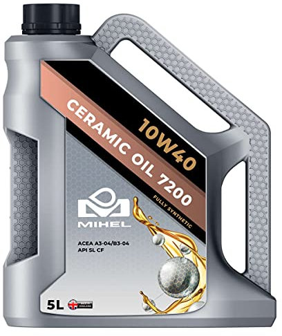 MIHEL Huile moteur Ceramic Oil 10W-40 Huile ACEA A3/B3 API SL API CF 7200 5 L