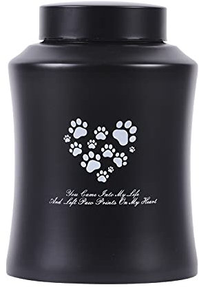 Urnen für die Einäscherung von Haustieren, Urnen für Hunde- und Katzenasche (Schwarz, groß)
