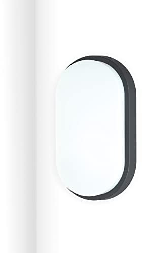 Oktaplex lighting LED Kellerlampe Oval Lumi IP54-10W 800Lm warmweiß 3000K - Ovallampe außen Anthrazit