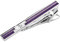 Aotiwe Pince À Cravate Vintage, Pince de Cravate Homme Rectangle Violet Acier Inoxydable pour Business Commercial