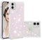 IMEIKONST Compatible with iPhone 11 Glitter Case, Liquid Sparkle Quicksand Clear Transparent Sequin Slim Girls Soft TPU Bumper Silicone Shockproof Cover for iPhone 11. Star Pink YBW