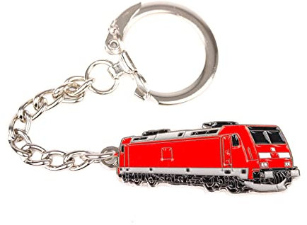 Zunftbedarfde Schlüsselanhänger Traxx Eisenbahn Lokomotive Lok, Einheitsgröße, Rot