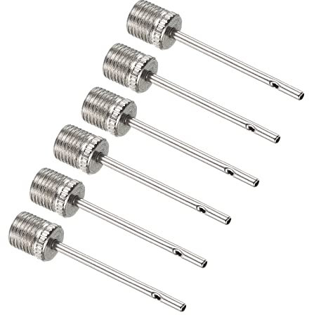 PATIKIL Bille Pompe Aiguille, Paquet de 6 Bille Gonfleur Pompe Adaptateur Trousse Inflation Aiguille Air Gonfler Broche pour Sports Balles Pump