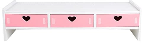LIFKOME Laptopständer 1 Flache Halterung Nützliches Regal Schreibtisch Desktop Monitor Laptop Bord Ständer Riser Zubehör Erhöhung Rosa Robust mit Pvc Handyschubladen Monitorständer Mit Schublade
